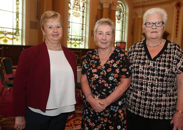 Jackie Campion, Scheme Supervisor, Abbeyfield & Wesley, Bryans House, Newtownabbey and New Mossley, Newtownabbey (24 year long service); Sonia Hobson, House Manager, Abbeyfield & Wesley, Lurgan (26 years long service) and Georgie Casson, Domestic Assistant, Abbeyfield & Wesley, Ballymena (22 years long service)