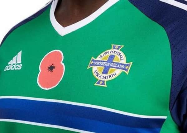 The Northern Ireland shirt which was temporarily withdrawn from sale on the JD Sports website.