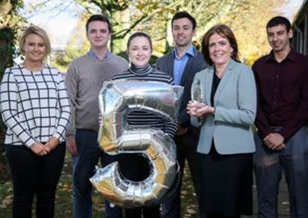 Moy Park graduates with Katharine Strain, Head of Talent and Organisational Development at Moy Park.