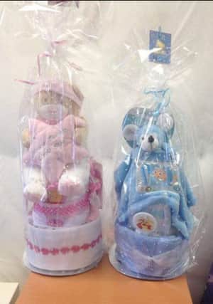 'Nappy cakes' similar to the one stolen from a Larne charity shop. INLT-47-720-con
