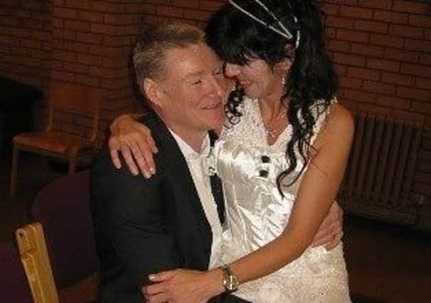 Brendan and Siobhan McConville pictured at the wedding ceremony in Maghaberry prison
