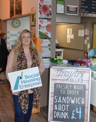Project Facilitator Lynsey Agnew at the recently refurbished Inspire CafÃ©
