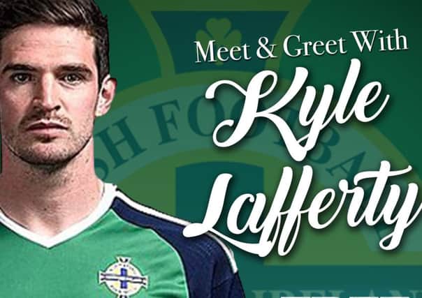 Football star Kyle Lafferty is coming to Larne. INLT-47-729-con