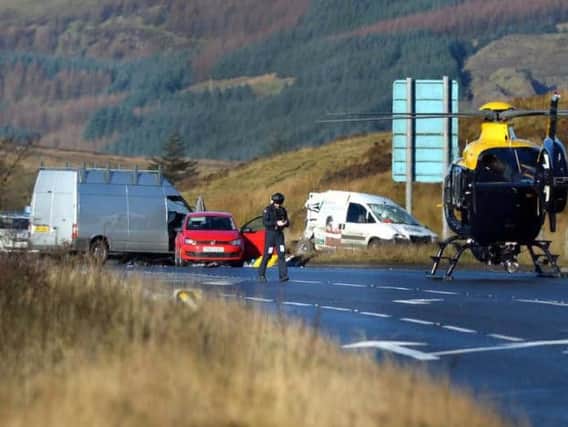 A woman has been airlifted to hospital following a three-vehicle crash on the Glenshane Pass near Dungiven. (Photo Colm Lenaghan/Pacemaker Press)