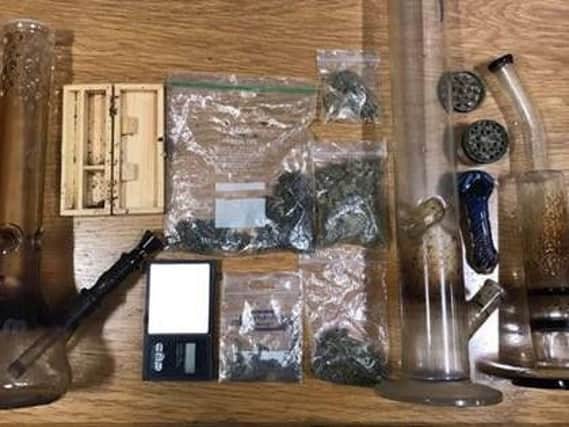 Drugs and other items seized by police