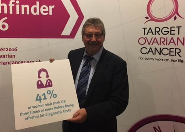 East Antrim MP Sammy Wilson attended the launch of the Pathfinder 2016 Report by the Target Ovarian Cancer Campaign at Westminster. INCT 48-726-CON