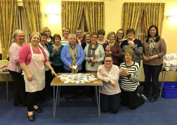 Members of the voluntary Just Sew group in Broughshane who create the cloth hearts used in the Neonatal Unit