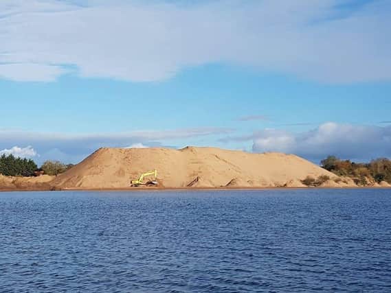 Sand extracted from Lough Neagh