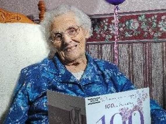 Mary Martin pictured on her 100th birthday