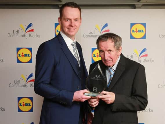 Conor Boyle, Lidl NI, with George Shiels from Maghera
