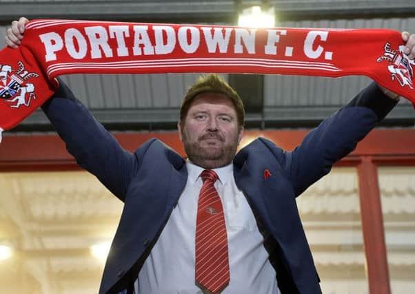 Niall Currie at Shamrock Park where he has signed an 18-month contract as manager of Portadown