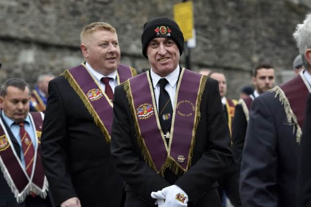 Apprentice Boys pictured on parade on Saturday. INLS4916-127KM