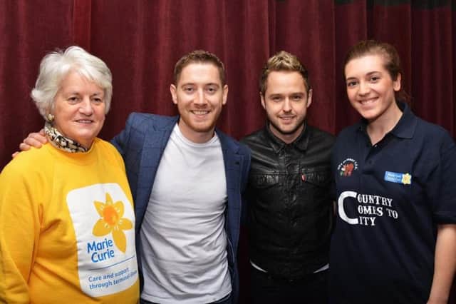 Derek Ryan, Barry Kirwan and Club Secretary Lynne Montgomery and Joan Gibson from Marie Curie pictured at Country Comes to City Launch