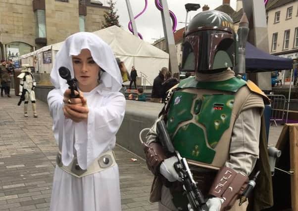 Princess Leia and Boba Fett were spotted in Lisburn.