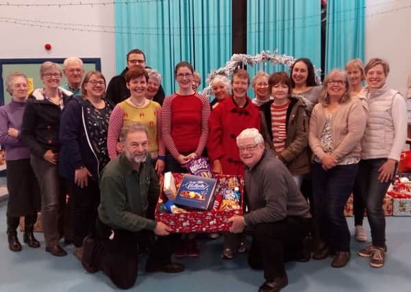 Volunteers who packed Christmas hampers for Larne Foodbank. INLT-51-712-con