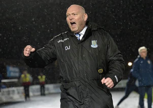 David Jeffrey watches on as his side secure their spot in the League Cup final. 
Photograph by Stephen Hamilton/Presseye