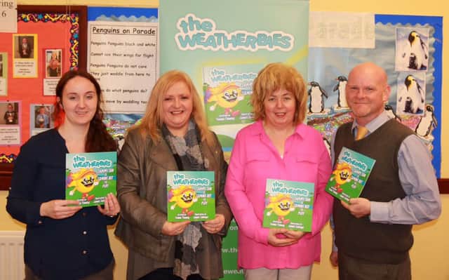 Lissan Primary School joined by Churchtown Primary School. Pictured: Yvonne Fleming with Mrs Donnelly P1, P2 teacher at Lissan PS,  Mrs Sloan P1, P2 and P3 teacher from Churchtown Primary School and Head Teacher of Lissan PS  Mr Terry Mc Kenna.