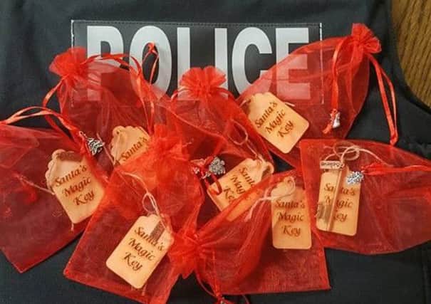 Gifts made by a local officer donated to the Women's Aid shelter.