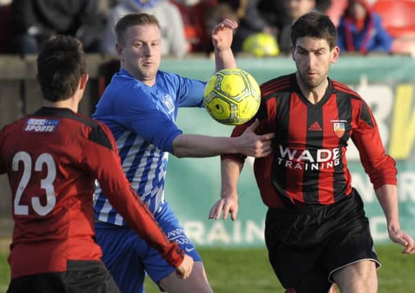 Kevin Anderson opened the scores for Banbridge Town in spectacular fashion. INBL1651-205PB