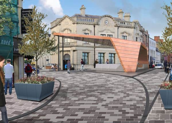 An image of what the Broadway bandstand area could look like following the Public Realm works.