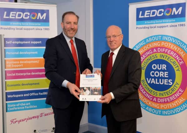 LEDCOM Chair Henry Fletcher (right) and Chief Executive Ken Nelson are calling on central and local government and the private sector to join together to create a business corridor along the upgraded A8 dual carriageway.  INLT-53-700-con