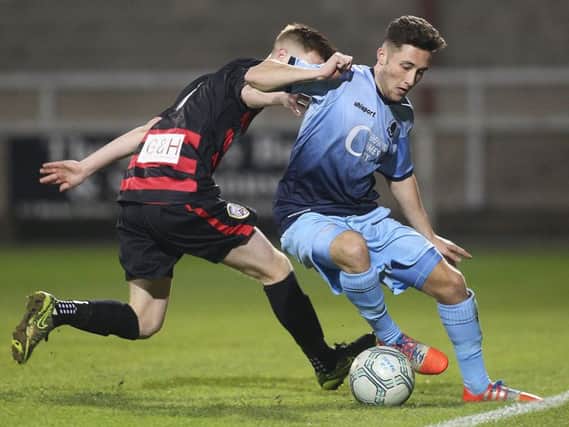 Institute winger Jamie McIntyre had a match of the display against Armagh City.