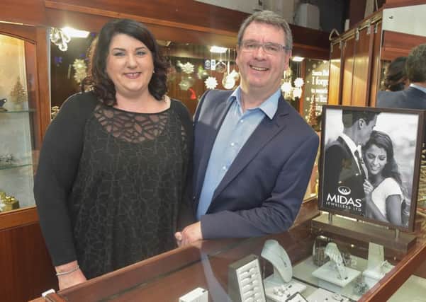 Lynne and Jim Conlon, owners of Midas Jewellers in Lisburn.