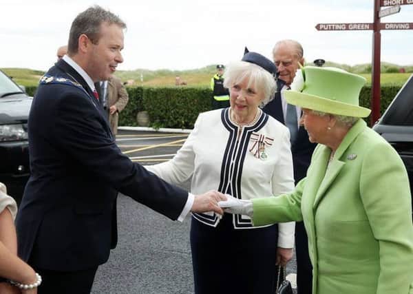 Deputy Mayor of Causeway Coast & Glens Borough Council Cllr James McCorkell meets her majesty the Queen