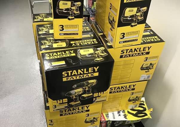 Police recovered over Â£3,000 worth of stolen power tools. INNT 52-826CON