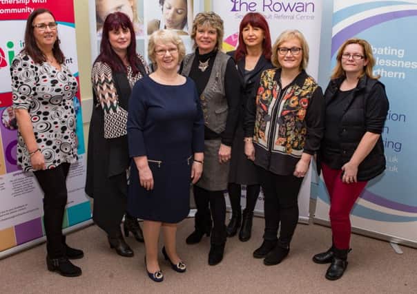 Dr Olive Buckley, OBE, Anne-Marie Doherty, NHSCT, Florence Hand, NHSCT, Jane Turnbull, Education and Development, Margaret Henry, CHNI, Jayne MCConaghie, PHA and Hayley Carey, NHSCT.