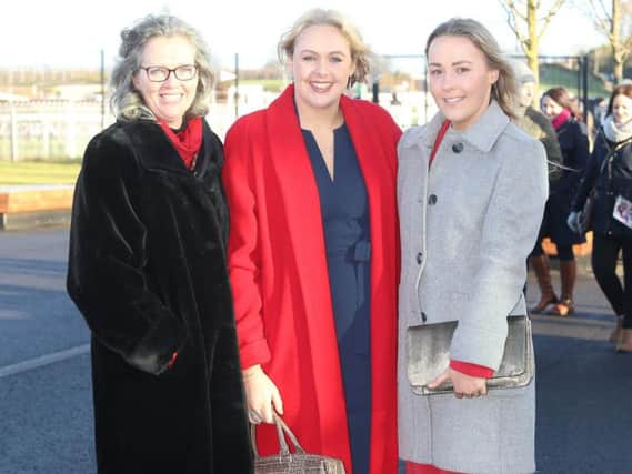 Ready for the races at the Down Royal Boxing Day Meeting are Nicola Brown, Caitlin Brown and Shannon Hiscutt