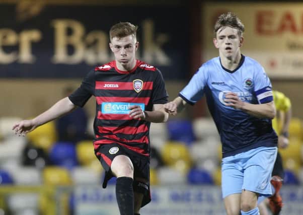 Institute's Ciaron Harkin (right) has been offered a deal with Coleraine.