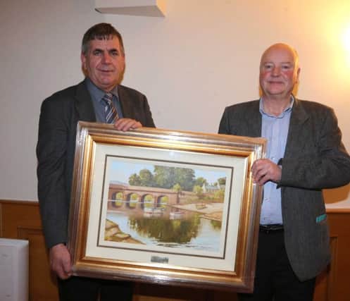 Pictured is Ronnie Duncan making the Presentation to Pat McCambridge.