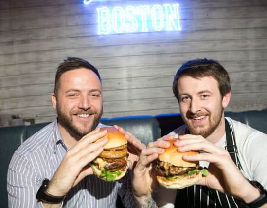 Boston Grill proprietor Robert McGregor and head chef Andrew Logan announce the new 150 seat restaurant in Lisburn. Pic: Brendan Gallagher.