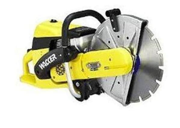 A Wacker power saw similar to this one was among the power tools stolen from a property in the Scarva Road area of Banbridge.