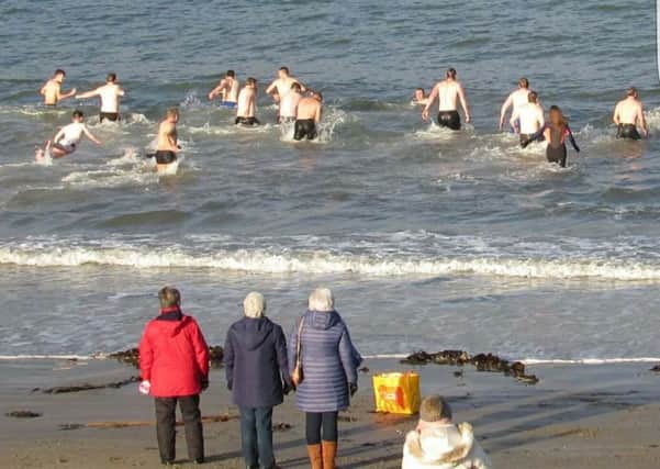 A swim took place at Browns Bay, Islandmagee, on January 2, to raise money for Friends In Action. INCT 02-655-CON