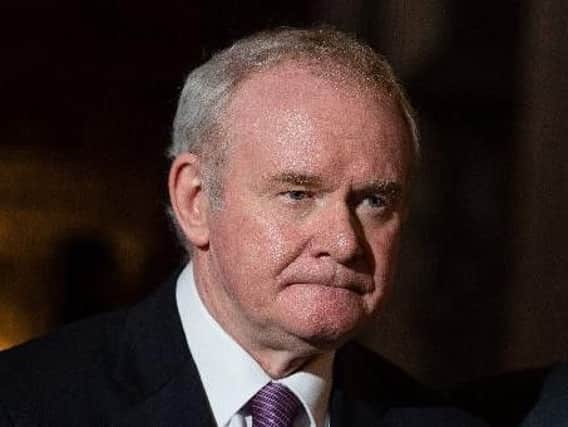 Martin McGuinness who is set to resign today at 5pm as deputy first minister