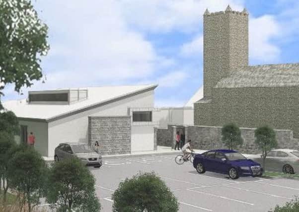 An architect's drawing of how the new St Cedma's community hall will look. INLT-03-702-con