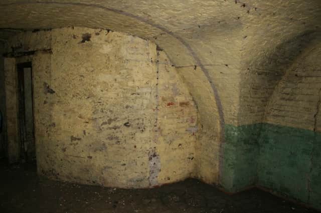 An image of historic cellars under The Diamond, taken during the survey last summer.