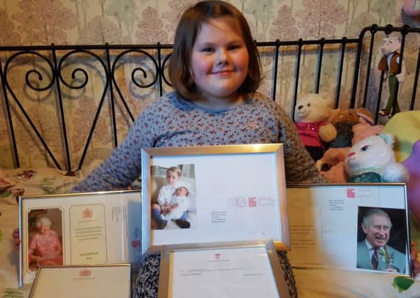Ellyn Ritchie with her royal letter collection. INCR 03-701-CON