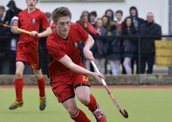 Ben Cosgrove in action for Banbridge Academy in the 2013 Burney Cup final. Pic: Presseye.