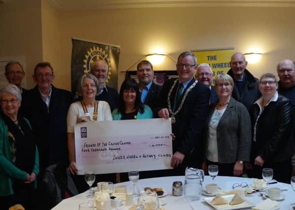 Members of Inner Wheel and Rotary Clubs of Ballymena which held a very successful fundraising initiative at Galgorm Resort and Spa in support of Friends of the Cancer Centre at Belfast City Hospital and realised the magnificent sum of Â£4000. Their December Delights took place just before Christmas and attracted almost 200 people to a feast of entertainment and a festive traditional Afternoon Tea.