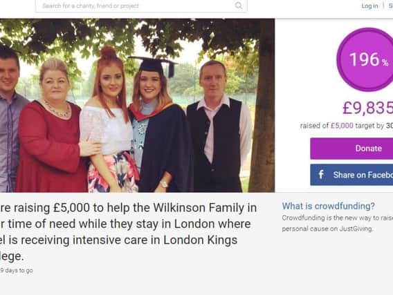 The Just Giving campaign to support the Wilksinson family has smashed its target