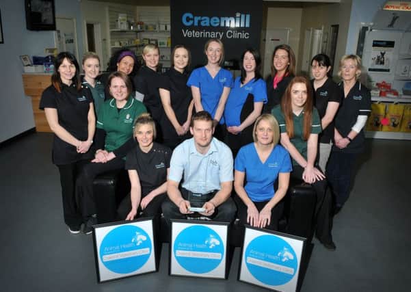 The team from Craemill Veterinary Clinic Magherafelt, Cookstown and Coagh branches who were winners of the 2016 GHP Award for Innovation & Excellence in Animal Health Care. INMM0417-313