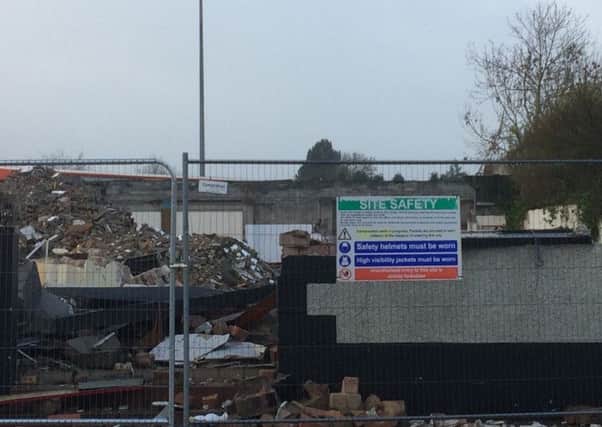 The demolition process has been ongoing at the club in recent days.