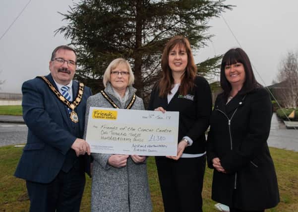 Antrim and Newtownabbey Council is working in partnership with Glendale Tree Services to remove and recycle over 20 Council Christmas trees with 100% of the revenue generated donated by Glendale to the Friends of Cancer Charity at Belfast City Hospital. Altogether, a donation of Â£1380 will be made to the Friends of Cancer Charity.