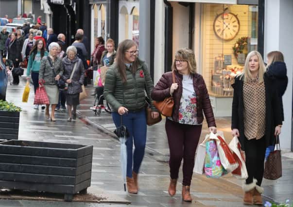 Shoppers on Chruch Street during Ballymena Discount Day.