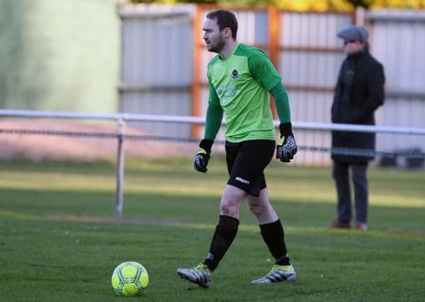 Institute goalkeeper Martin Gallagher produced a number of top saves at Newforge.