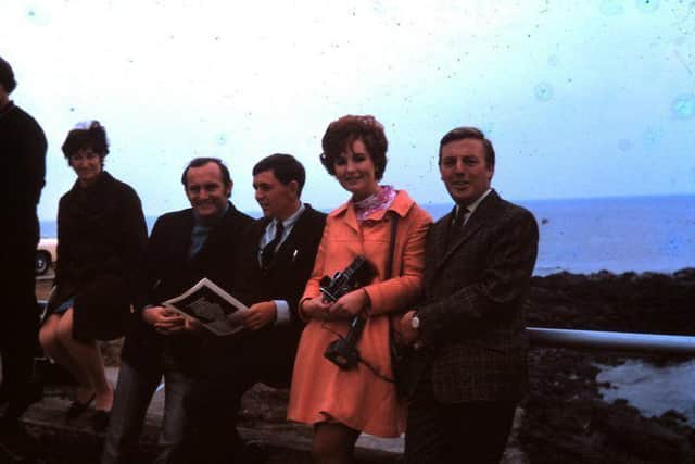 At the start/finish area of the North West 200 in Portstewart in the early 70s