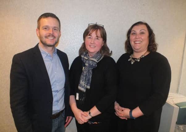 Robbie Butler MLA meets with Sheila Simons - South Eastern HSC Trust and Carolyn Ewart - NIASW